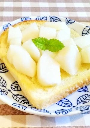 梨のはちみつトースト-レシピのメイン写真