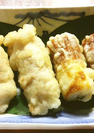 竹輪の天ぷら 浸し豆と葉唐辛子入り-レシピのメイン写真