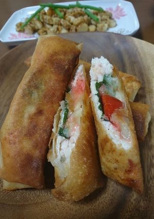 鶏ミンチと明太のチーズ花椒春巻き-レシピのメイン写真