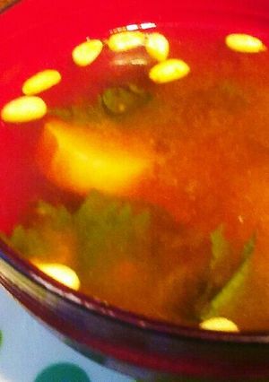 大葉の一瞬お味噌汁-レシピのメイン写真
