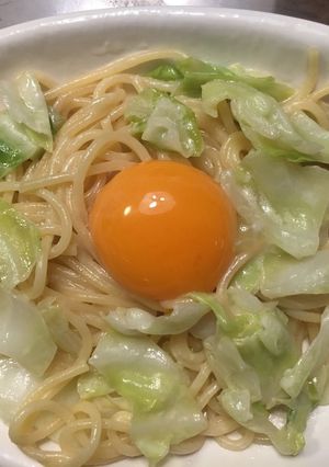 超簡単キャベツのスパゲティカルボナーラ風-レシピのメイン写真