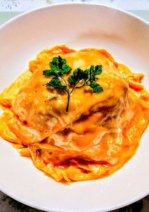 簡単ランチ!ミートソースオムレツパスタ-レシピのメイン写真