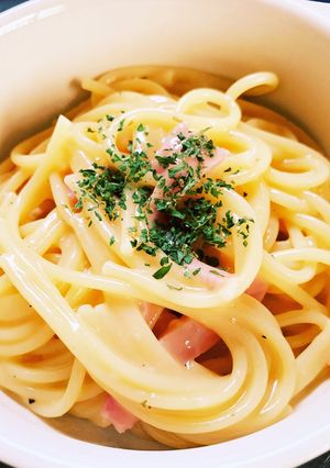 離乳食完了期から食べれるカルボナーラ-レシピのメイン写真