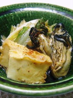 牡蠣と厚揚げの味噌煮-レシピのメイン写真