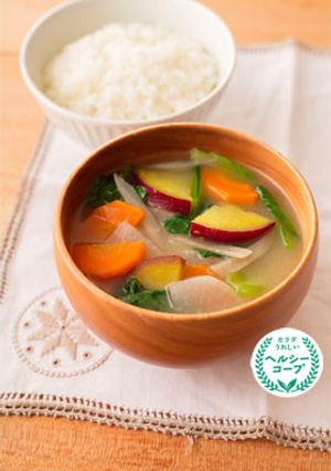 1/3日分の野菜味噌汁-レシピのメイン写真