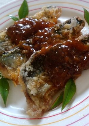 秋刀魚のピリ辛ソースかけ【柏市学校給食】-レシピのメイン写真