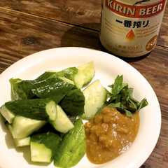 รูปของ シソ味噌きゅうり【超簡単!!酒のツマミ】