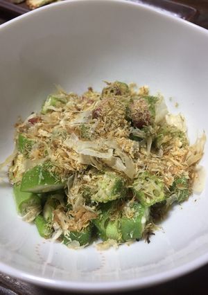 農家の食卓〜生オクラの醤油おかか和え-レシピのメイン写真