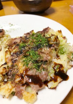 残りご飯アレンジ！夫喜ぶお好み焼き-レシピのメイン写真