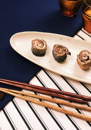 さんまの梅しそロール焼き-レシピのメイン写真