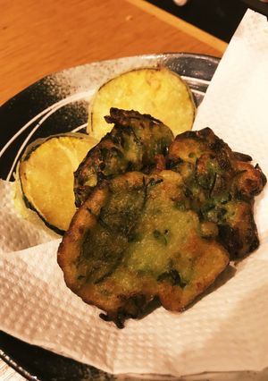 野沢菜こんぶ かき揚げ アレンジ-レシピのメイン写真