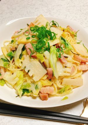 たけのことコシアブラのペペロンチーノ-レシピのメイン写真