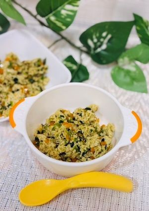 【離乳食・後期】野菜と粉豆腐の炒り煮-レシピのメイン写真