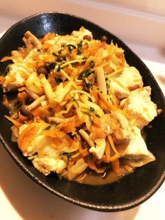 豆腐と豆苗の中華風ヘルシー野菜炒め-レシピのメイン写真
