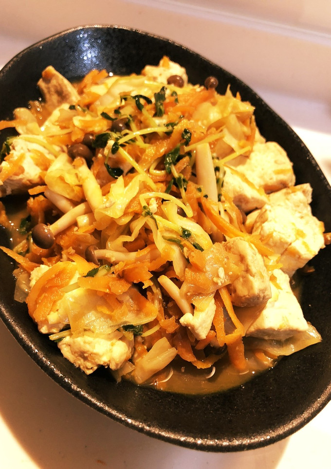 豆腐と豆苗の中華風ヘルシー野菜炒め-レシピのメイン写真