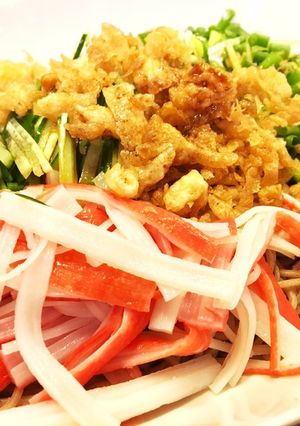 めんつゆで簡単！冷やしたぬきそば-レシピのメイン写真
