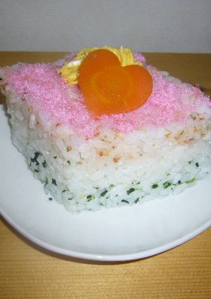 ふりかけでひな祭りのお寿司風-レシピのメイン写真