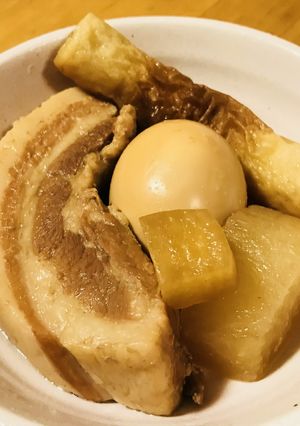 豚角煮&大根・竹輪・玉子のあまからおでん-レシピのメイン写真