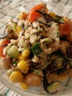お豆とひじきのカラフルサラダ-レシピのメイン写真