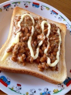 ねばマヨ納豆トースト♡-レシピのメイン写真