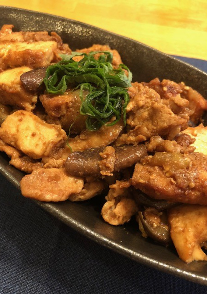 豚肉＆椎茸＆厚揚げのごま味噌炒め-レシピのメイン写真