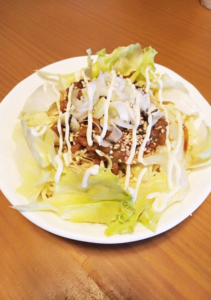 納豆とレタスの冷やし中華-レシピのメイン写真