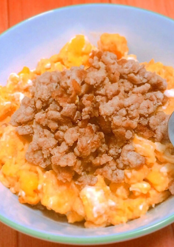 砂糖なし☆とろ～り半熟卵の豚肉そぼろ丼-レシピのメイン写真