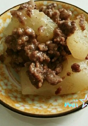 夕顔の肉味噌餡-レシピのメイン写真