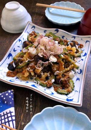 【ゴーヤと茄子の肉味噌】-レシピのメイン写真
