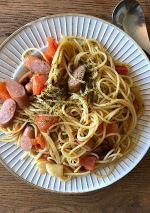 すぐ出来トマトとウインナーのオイルパスタ-レシピのメイン写真