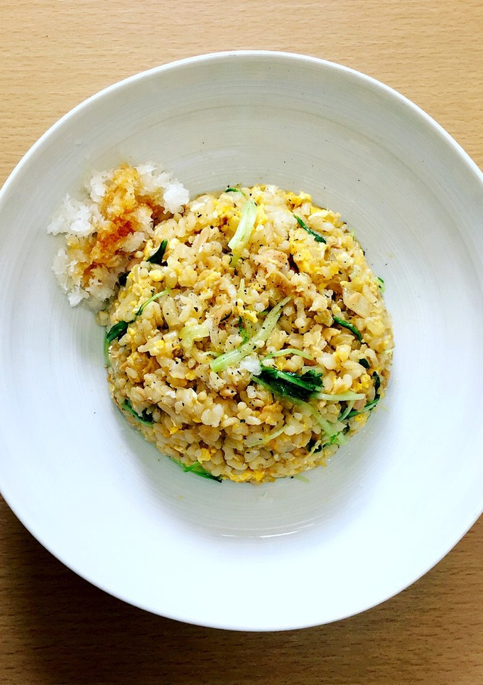 ツナと水菜の和風炒飯-レシピのメイン写真