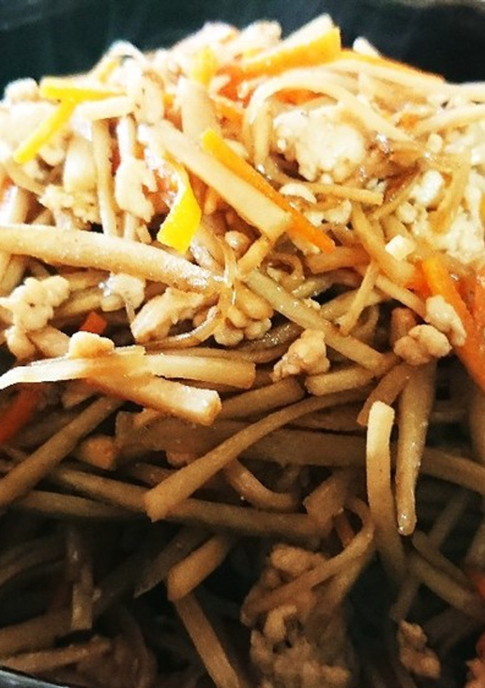 やみつき!鶏そぼろと牛蒡のきんぴら-レシピのメイン写真