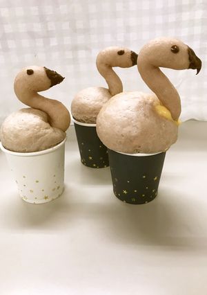 ★動物パンシリーズ★フラミンゴパン-レシピのメイン写真