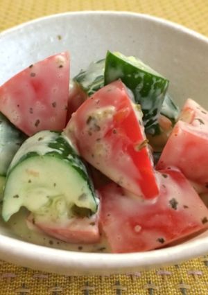 トマトと胡瓜のパクチー和え-レシピのメイン写真