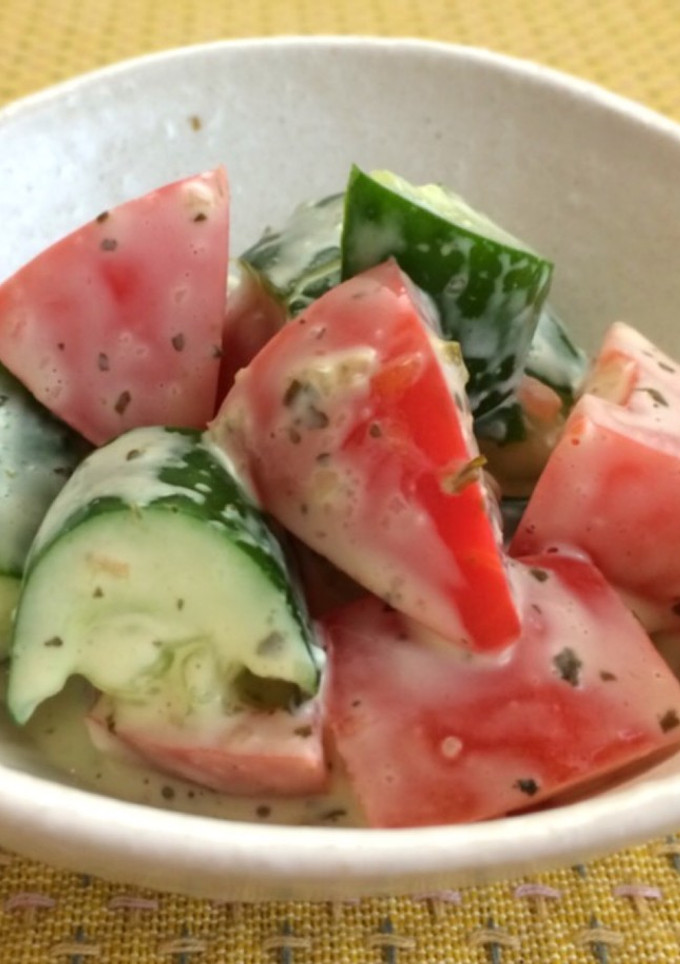 トマトと胡瓜のパクチー和え-レシピのメイン写真