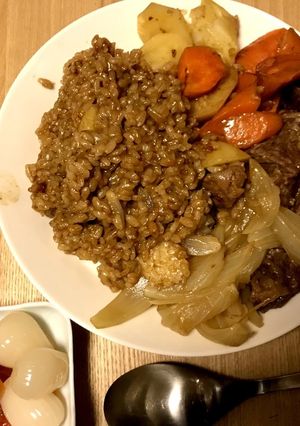 電子レンジで生米からカレーライス-レシピのメイン写真