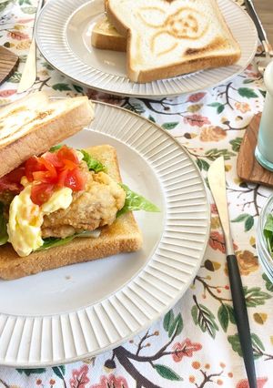 休日の朝に、がっつりチキンサンド！-レシピのメイン写真