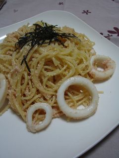 イカ入り☆たらこスパ-レシピのメイン写真