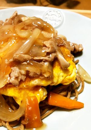 かに玉あんかけ塩焼きそばベースパスタ-レシピのメイン写真
