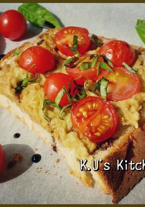 バルサミコ酢がけ♪オープントースト-レシピのメイン写真