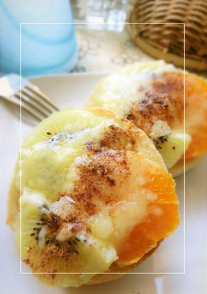みかんとキウイのチーズトースト-レシピのメイン写真