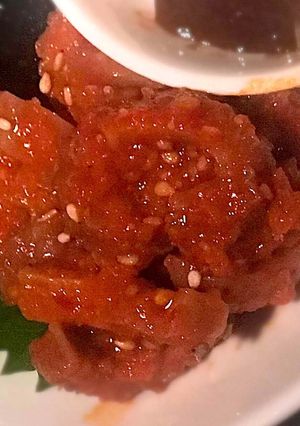 マグロの胃袋チャンジャ風-レシピのメイン写真