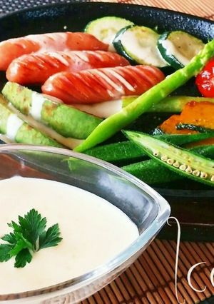 焼き野菜に◎簡単！チーズクリームソース♪-レシピのメイン写真