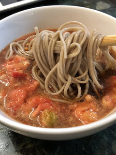 フローズントマトつゆで食べる蕎麦-レシピのメイン写真