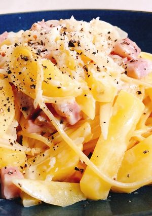ベーコンとポテトのカルボナーラ-レシピのメイン写真