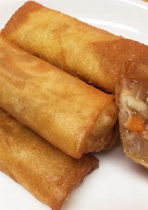 基本の春巻の調味料と、具材の例-レシピのメイン写真