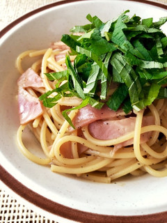 ポン酢で簡単*ベーコンと大葉の和風パスタ-レシピのメイン写真