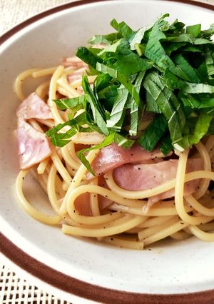 ポン酢で簡単*ベーコンと大葉の和風パスタ-レシピのメイン写真