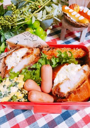 中2女子部活弁当♪ロールパンでカツサンド-レシピのメイン写真