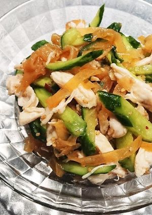 中華くらげ&きゅうり&ささみのサラダ-レシピのメイン写真
